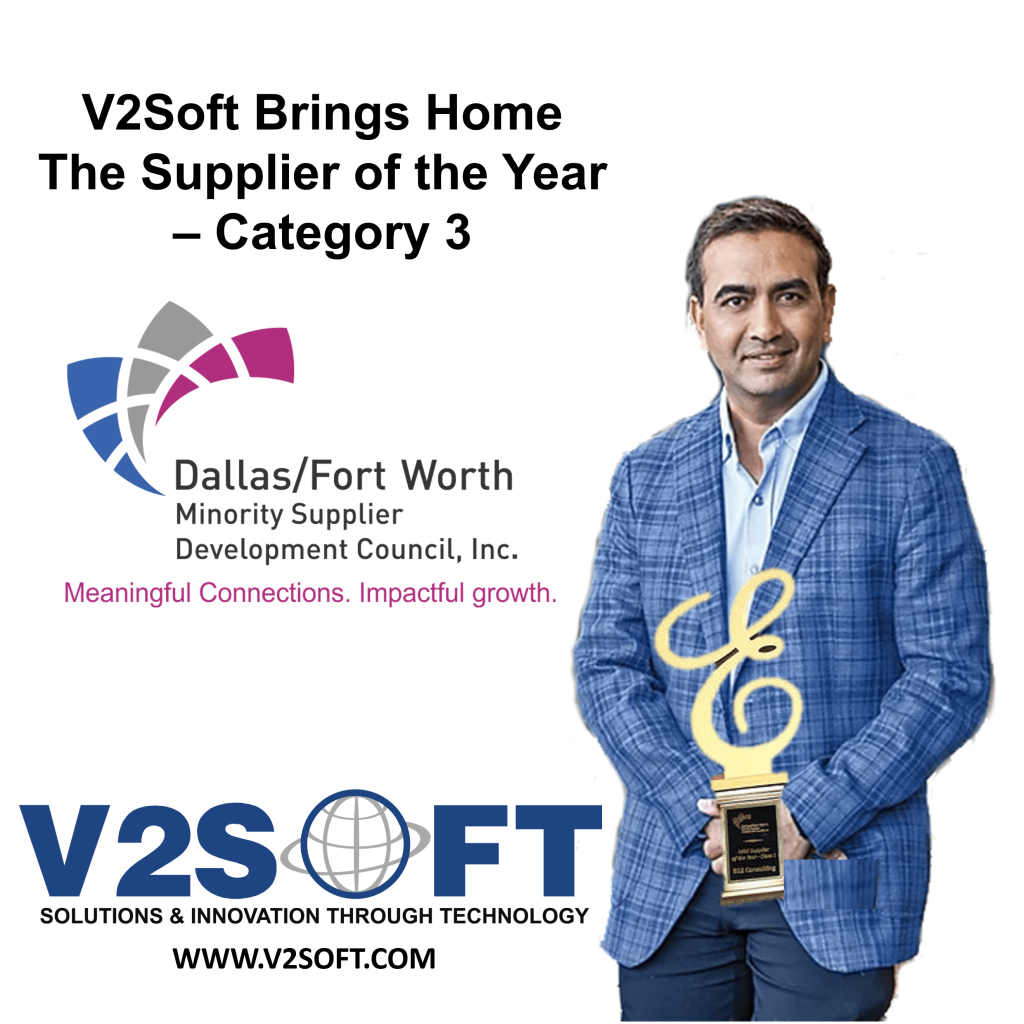 V2Soft Honored as the 2023 DFWMSDC Supplier of the Year in Category-3