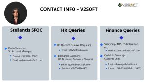 Contact Information : V2Soft - Stellantis